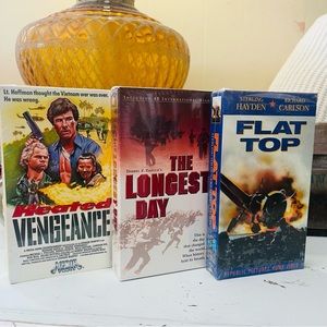 Vietnam, D-Day, and WWII Sealed VHS Movies
